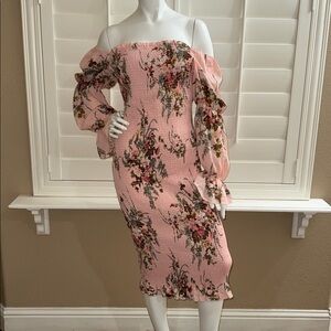 JAUS Imogen Long Sleeve Dress Pink Floral